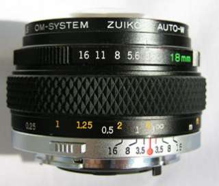 Olympus Zuiko 18 mm F/3.5 Lens OM 18mm 3.5  
