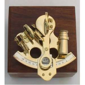  4 Astrolabe Sextant w/ Wooden Box Nautical Sextent