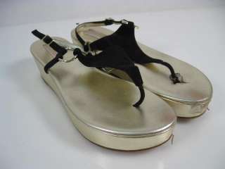 MICHAEL KORS Black Suede Thong Sandals 8  