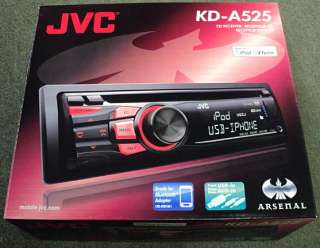 NEW JVC KD A525 In Dash Single DIN CD/MP3/WMA Receiver  