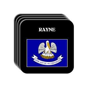US State Flag   RAYNE, Louisiana (LA) Set of 4 Mini Mousepad Coasters