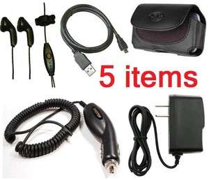 For Sprint Kyocera DuraMax Car+Home Charger+Headset+Case+USB Cable 