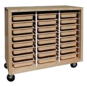  Mobile Storage Cabinet with 24 Tote Trays