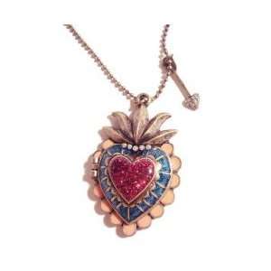   Viva la Betsey Milagro Heart Locket Pendant Necklace 