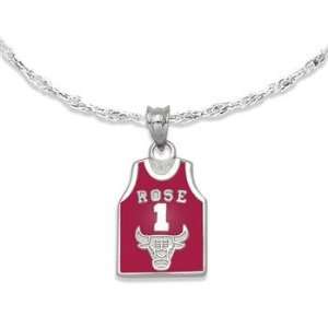  Chicago Bulls NBA Sterling Silver Pendant With Chain 