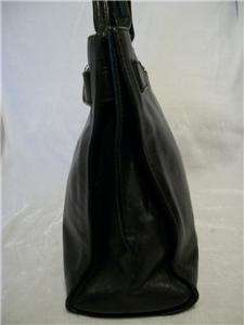 FURLA GRETA Made in Italy Black Leather Shoulder Handbag Tote Bag 