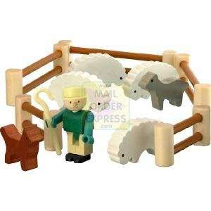  WoodyClick Farm Sheep with Fence Toys & Games