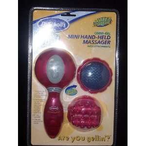 Dr. Scholls Omni Gel Mini Hand Held Massager with Attachments (Pink)