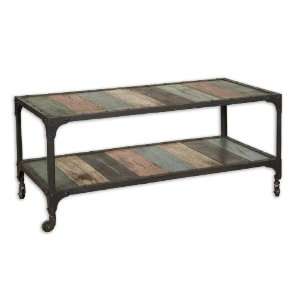  Uttermost City Park Iron Frame Coffee Table