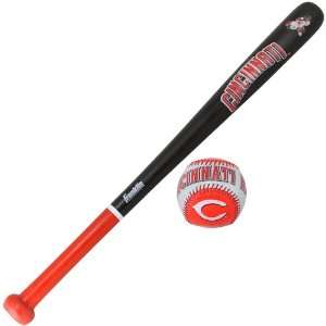   Cincinnati Reds Wood Bat & Soft Strike Baseball Set