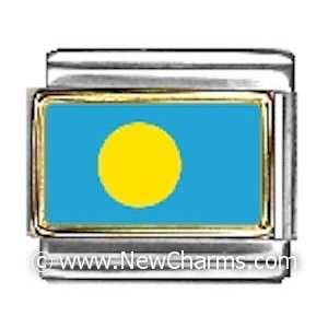 Palau Photo Flag Italian Charm Bracelet Jewelry Link