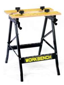 FOLDING PORTABLE SAWHORSE WOODWORKING STAND VISE CLAMP  