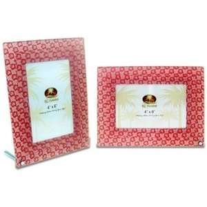 Hawaiian 3D Photo Frame Hibiscus Red and White 4 x 6 in.