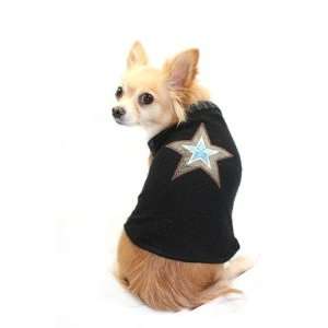    Extra Small Big Dog Star Sweater Vest in Black: Pet Supplies