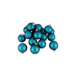 Club Pack of 36 Matte Visions Blue Glass Ball Christmas Ornament 