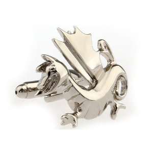  Silver Lucky Flying Dragon Cufflinks Cuff links Jewelry