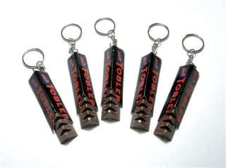 Lot of 5 Keychains Charms Chocolate Bar Toblerone Black  