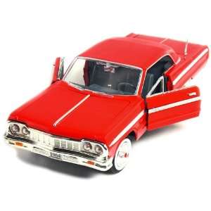 1964 Chevy Impala Hardtop 124 Scale (Red)  Toys & Games  