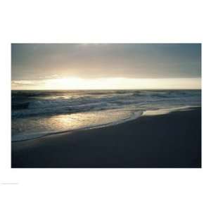   on the beach at sunrise 24.00 x 18.00 Poster Print