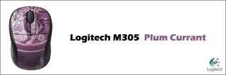 Logitech M305 Wireless Optical Mouse   Plum Currant  