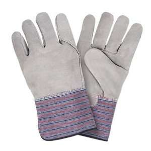   Leather Palm, Striped Gauntlet Cuff Gloves (QTY/12): Everything Else