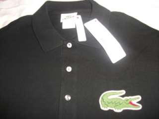 LACOSTE POLO SHIRT MODERN FIT SIZE 5M MENS NWT $92.00 BLACK  