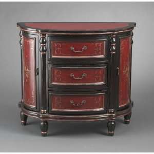   Black And Red Vintage Inspired Cabinet   49362 Furniture & Decor