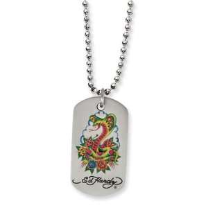  Ed Hardy Cobra and Roses Necklace 24in Jewelry