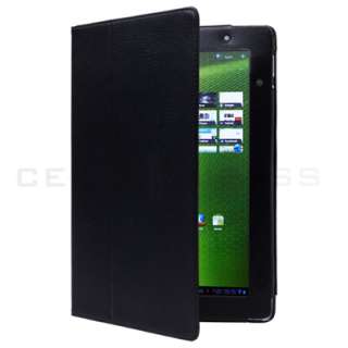 Acer Iconia Tab A500 Black Leather Case Cover Stand  