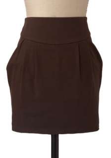Basic Brown Skirt  Mod Retro Vintage Skirts  ModCloth