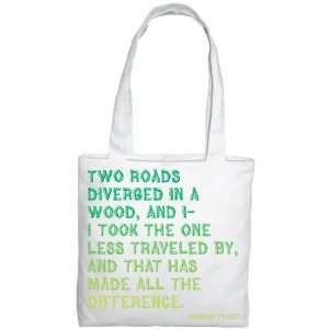  Quotable Two Roads Diverged Tote Bag Arts, Crafts 