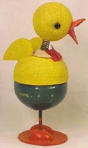 Adorable BABY CHICK BOBBLEHEAD CANDY CONTAINER Germany  