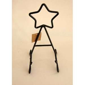  Wrought Iron Star Plate Stand Easel Small: Home & Kitchen