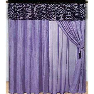 Purple Zebra Print   Drapes   42 x 63