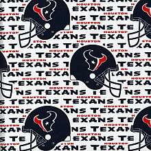 NFL Houston Texans Cotton Printed Fabric  Per Yard   