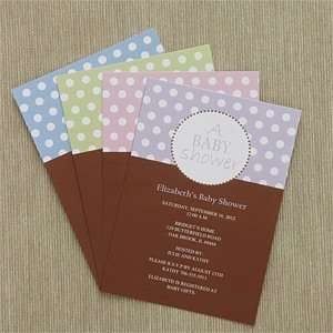 Personalized Baby Shower Invitations   Polka Dots: Health 