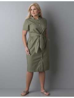 LANE BRYANT   Tie front shirt dress customer reviews   product reviews 