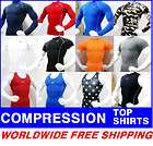 Men Under Base Layer Compression Tight Top Workout short Sleeve Shirts 
