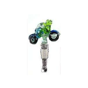  Motorcycle Wine Bottle Stopper Hand Blown Glass BS034 from 