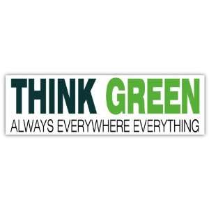  Think Green ECO Environmental Car Bumper Sticker Decal 8 