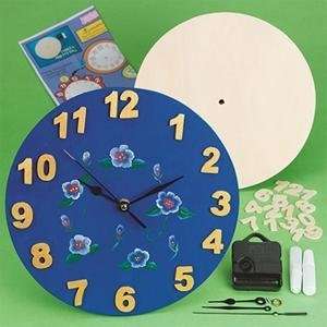    S&S Worldwide D I Y Round Wood Clock Craft Kit: Toys & Games