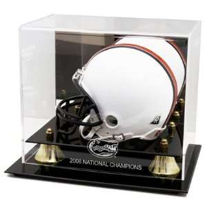   National Champions Deluxe Team Logo Mini Helmet Display Case: Sports