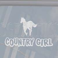 Country Girl Decal Horse Cowboy Truck Window Sticker  