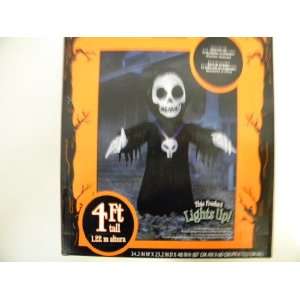  4ft Halloween Airblown Inflatable Grim Reaper Patio, Lawn 