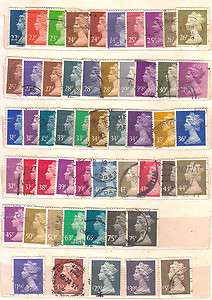 England UK GB Machine collection of 112 stamps SG Cat. £ 85+  