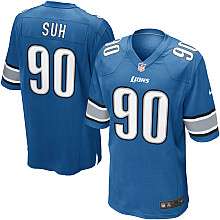 Mens Nike Detroit Lions Ndamukong Suh Game Team Color Jersey