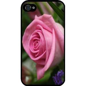  Rikki KnightTM Pink Rose Design Black Hard Case Cover for 
