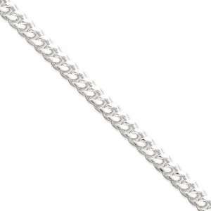  Sterling Silver 9 inch 7.00 mm Domed Curb Ankle Bracelet 