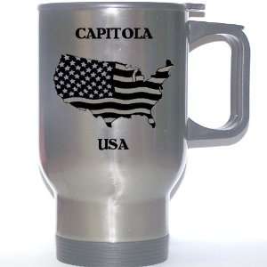  US Flag   Capitola, California (CA) Stainless Steel Mug 