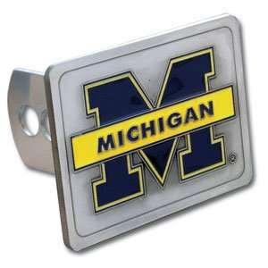  College Trailer Hitch Cover   Michigan Wolverines Sports 